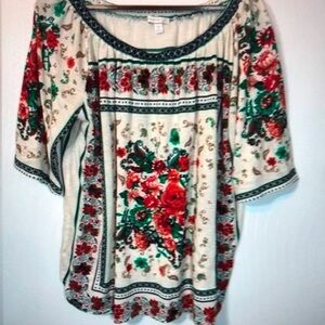 Floral Print Women's Top